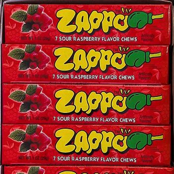 Zappo Blue Raspberry Candy Zappo Sour Grape Chews