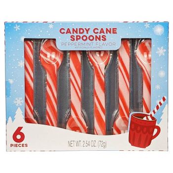 Candy Cane Spoons: Peppermint Flavor