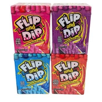 Flip and Dip: Gummy Sticks and Sour Dip