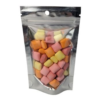 Freeze Dried Starburst Minis candy pieces packaged by Solar Sweets.