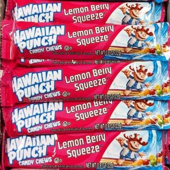 Hawaiian Punch Candy Chews in Lemon Berry Squeeze flavor.