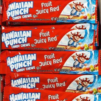 Hawaiian Punch Candy Chews in Fruit Juicy Red flavor.