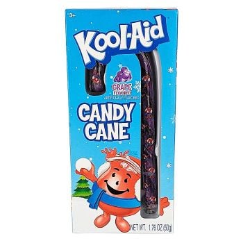 Seven-inch-tall, grape-flavored Kool-Aid Candy Cane