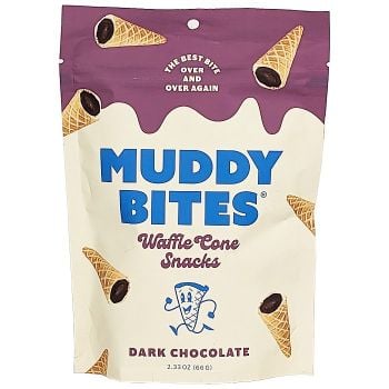 Muddy Bites Waffle Cone Snacks: Dark Chocolate