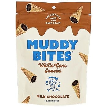 Muddy Bites Waffle Cone Snacks: Milk Chocolate