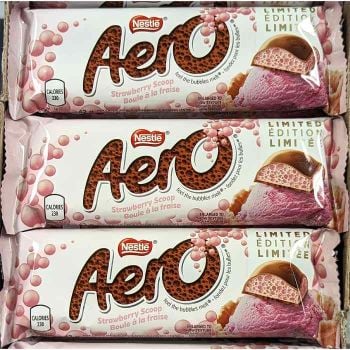 Nestle Aero Strawberry Scoop chocolate bar