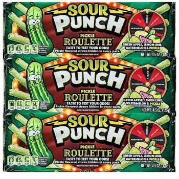 Sour Punch Straws Pickle Roulette Edition
