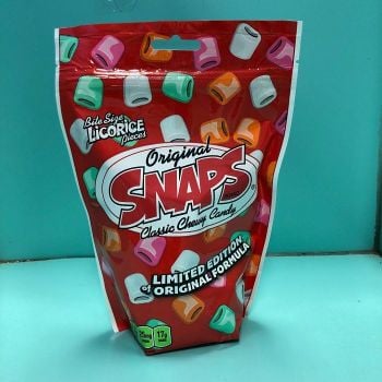 Bite Size Licorice Pieces: Original Snaps Classic Chewy Candy