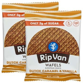 Rip Van brand stroopwafels with Dutch Caramel and Vanilla filling.