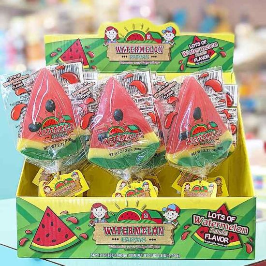 Watermelon Sandia Wedge Lollipops